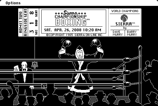 Sierra Championship Boxing (Macintosh) screenshot: Title screen
