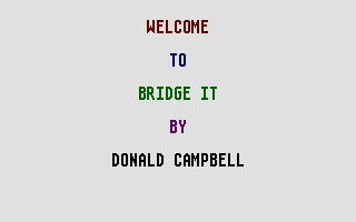 Bridge It (Atari ST) screenshot: Title screen