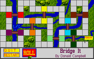Bridge It (Atari ST) screenshot: The game is about to start