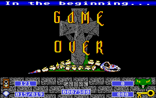 Cyber Snake (Atari ST) screenshot: Game Over