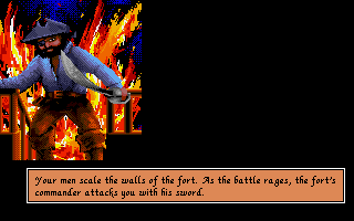 Pirates! Gold (Amiga CD32) screenshot: An enemy leader