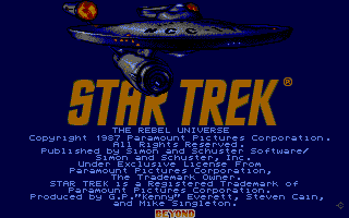 Star Trek: The Rebel Universe (Atari ST) screenshot: Title screen