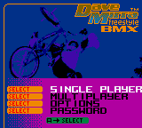 Dave Mirra Freestyle BMX (Game Boy Color) screenshot: Menu Screen