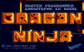 Bad Dudes (Atari ST) screenshot: Title screen