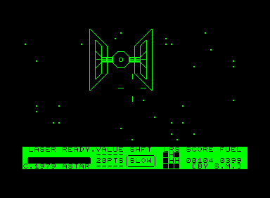 Star Force (Commodore PET/CBM) screenshot: They get pretty detailed up close