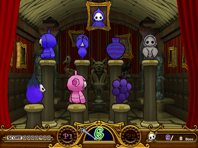Manic Panic Ghosts (Arcade) screenshot: Pick out the hiding ghosts