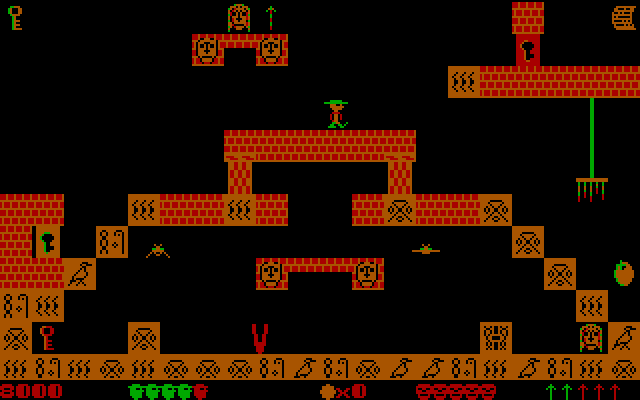 Pharaoh's Tomb (DOS) screenshot: Find the papyrus in "Karnak's Tomb".