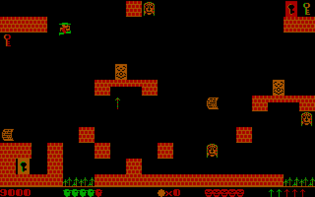 Pharaoh's Tomb (DOS) screenshot: In the first "Windy Chamber".