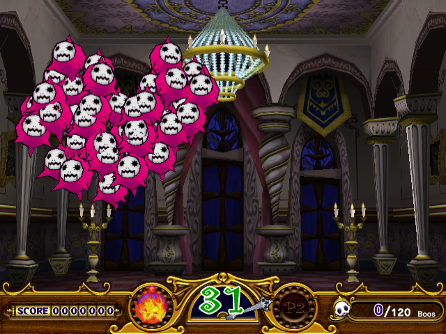 Manic Panic Ghosts (Arcade) screenshot: On this stage we can charge the wand...