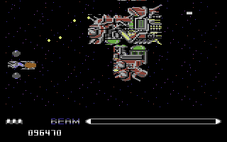 R-Type (Commodore 64) screenshot: Stage 4 Boss...