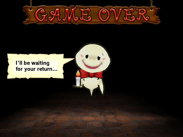 Manic Panic Ghosts (Arcade) screenshot: Game over