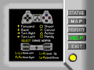Kileak: The DNA Imperative (PlayStation) screenshot: Controller help
