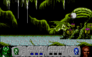 Altered Beast (Amiga) screenshot: Fighting second boss