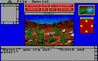 Déjà Vu II: Lost in Las Vegas (Atari ST) screenshot: Hallucinating in the desert.