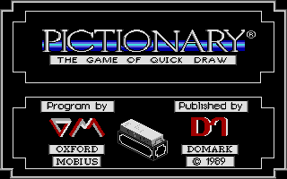 Pictionary: The Game of Quick Draw (Atari ST) screenshot: Title screen