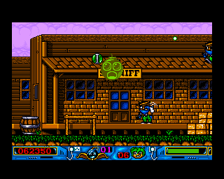 Videokid (Amiga) screenshot: Using a smart bomb