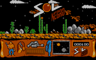Sol Negro (Atari ST) screenshot: Dude's title screen