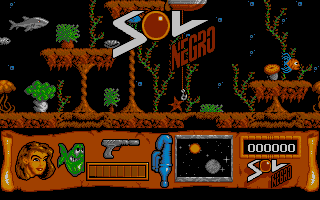 Sol Negro (Atari ST) screenshot: Lady's main menu