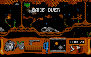 Sol Negro (Atari ST) screenshot: Game over!