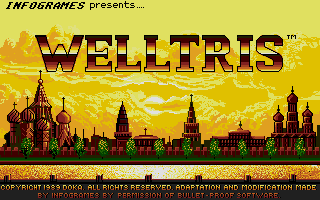 Welltris (Atari ST) screenshot: Title screen
