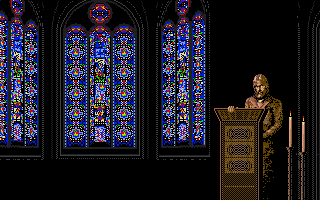 ...A Personal Nightmare (Atari ST) screenshot: From the intro: your father just minutes before he dies.