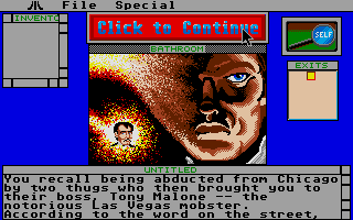 Déjà Vu II: Lost in Las Vegas (Atari ST) screenshot: Memories start to come back to you.