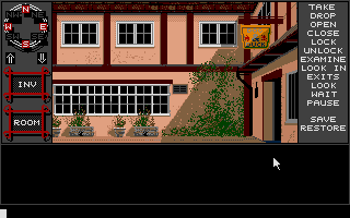 ...A Personal Nightmare (Atari ST) screenshot: Outside the pub