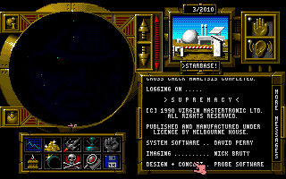 Overlord (Amiga) screenshot: The initial cockpit view