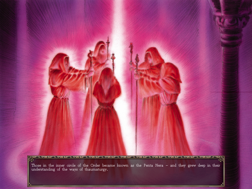 Heretic Kingdoms: The Inquisition (Windows) screenshot: The secret Penta Nera order