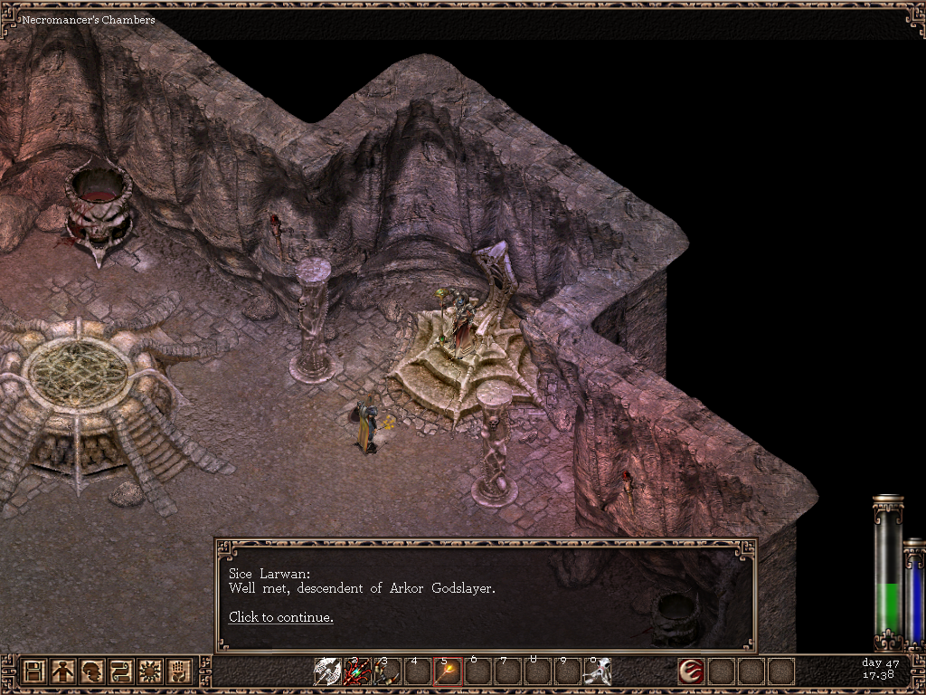 Heretic Kingdoms: The Inquisition (Windows) screenshot: I defeated him so I can talk to his master