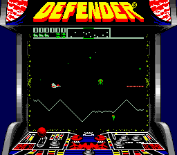 Arcade Classic 4: Defender/Joust (Game Boy) screenshot: A miss