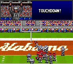 Bill Walsh College Football (SNES) screenshot: Touchdown