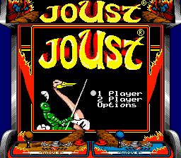 Arcade Classic 4: Defender/Joust (Game Boy) screenshot: Joust title screen