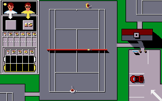 Smash Hit (Atari ST) screenshot: The ball is in the air