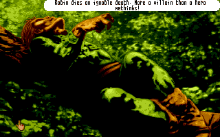 The Adventures of Robin Hood (Amiga) screenshot: Robin Hood is dead