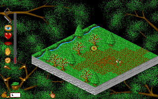 The Adventures of Robin Hood (Amiga) screenshot: Practicing archery