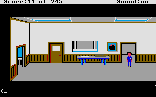 Police Quest: In Pursuit of the Death Angel (Atari ST) screenshot: Hall at the police station.