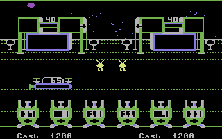 Run for the Money (Commodore 64) screenshot: Starting out