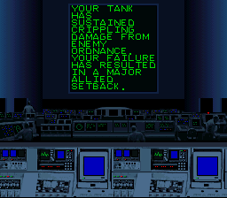 Super Battletank 2 (SNES) screenshot: Mission failed