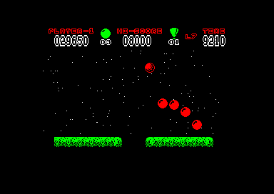 Hoppin' Mad (Amstrad CPC) screenshot: Level 7