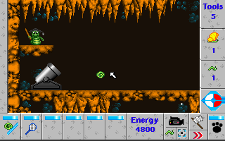 Creepers (DOS) screenshot: The Cannon