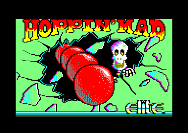 Hoppin' Mad (Amstrad CPC) screenshot: Title