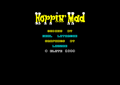 Hoppin' Mad (Amstrad CPC) screenshot: Startup