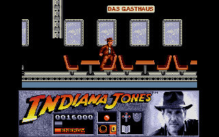 Indiana Jones and the Last Crusade: The Action Game (Atari ST) screenshot: The zeppelin's dining room.