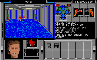 Spacewrecked: 14 Billion Light Years From Earth (Atari ST) screenshot: Empty rooms all over the ship