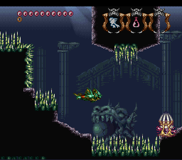 Demon's Crest (SNES) screenshot: As Tidal Gargoyle Firebrand can swim