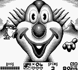 Taz-Mania (Game Boy) screenshot: I hate clowns!