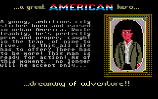 Gold Rush! (Atari ST) screenshot: A great American hero...