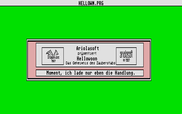 Hellowoon: Das Geheimnis des Zauberstabs (Atari ST) screenshot: Loading screen