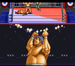 Hammerlock Wrestling (SNES) screenshot: The winner